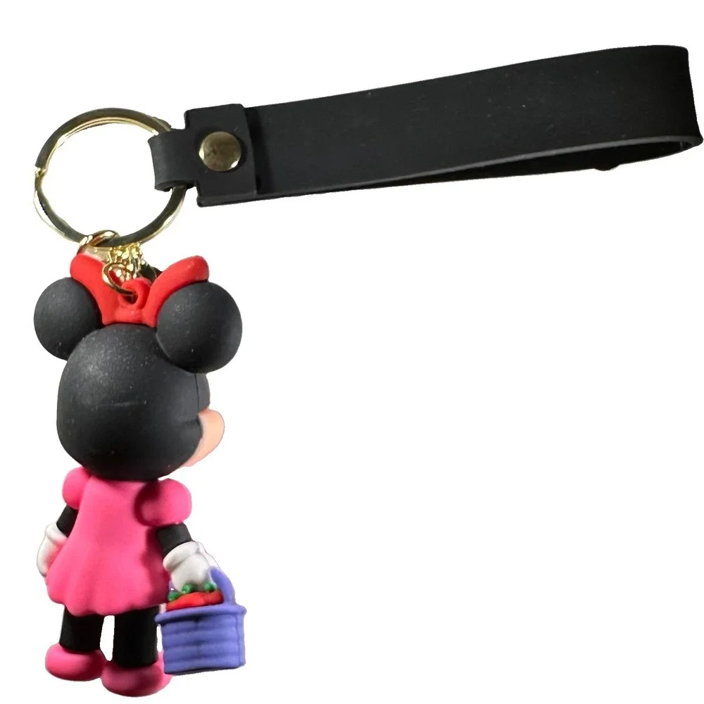 Disney Minnie Mouse 3D Keychain Figure Backpack/bag Clip Keyring Pendant